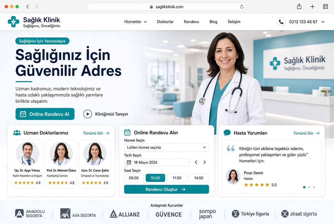 Doktor Web Sitesi ve Randevu Sistemi Tasarımı