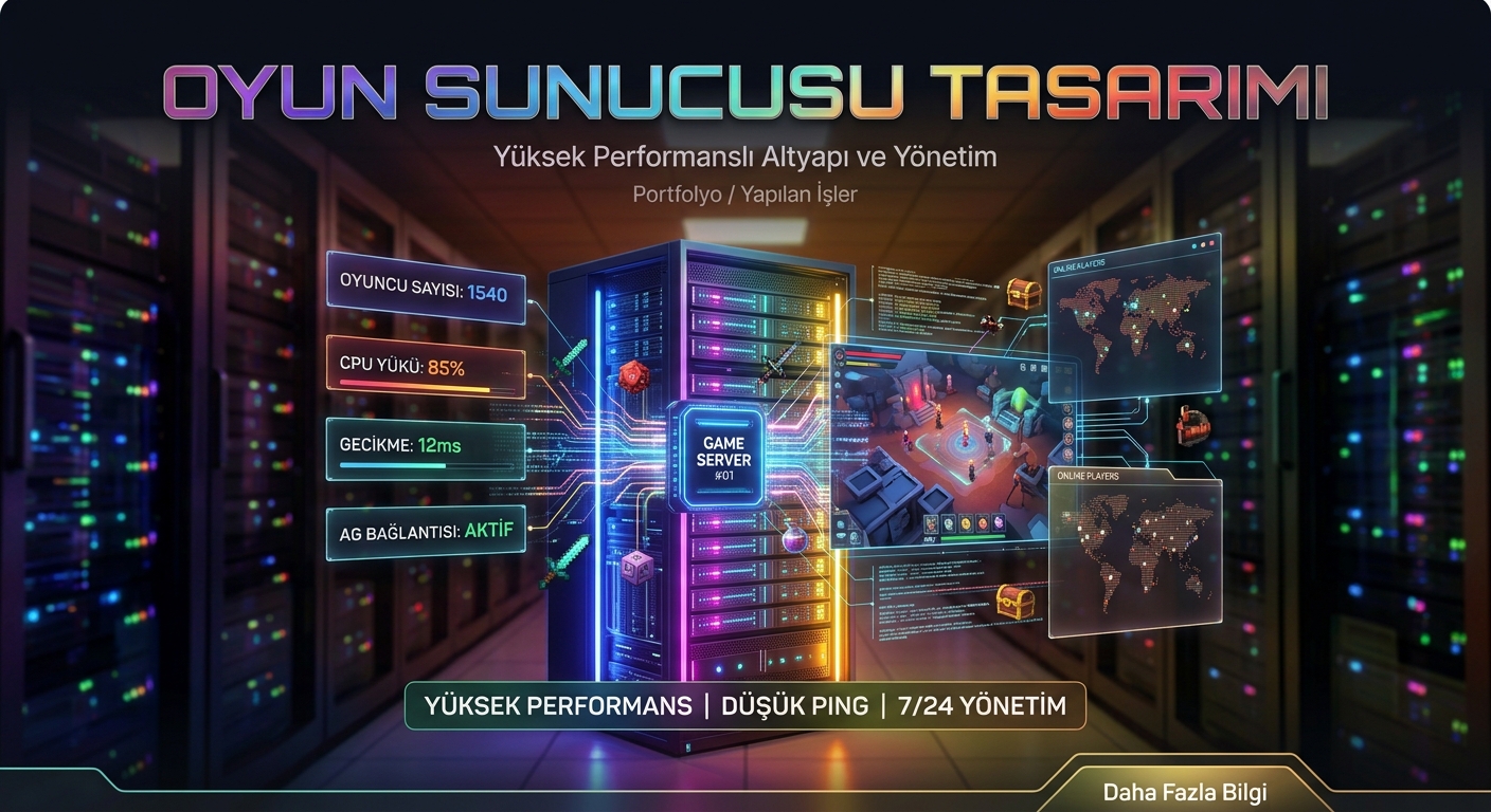 Oyun Sunucusu Yönetim Paneli ve Arayüz Tasarımı