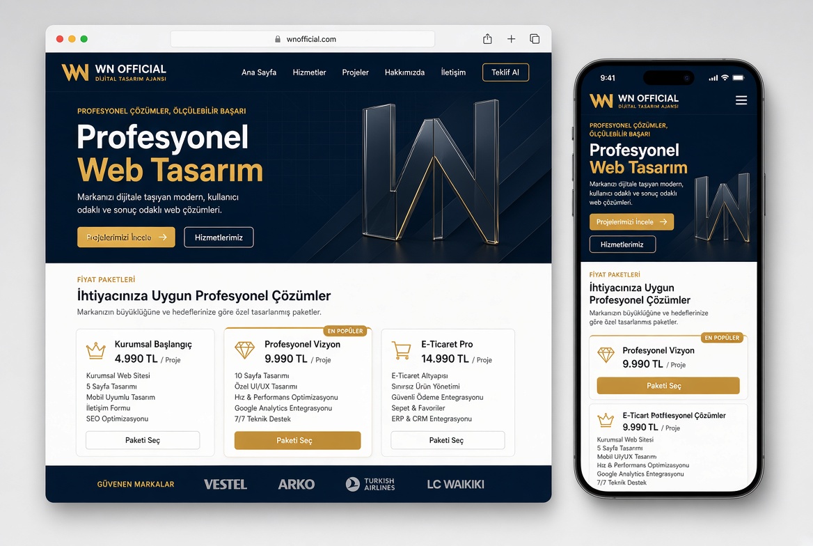 Mobil Uyumlu (Responsive) Web Sitesi Tasarımı
